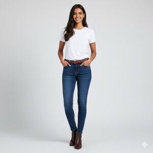 Juicy Couture Los Angeles Skinny Blue Jeans Womens 10 Denim Stretch Casual